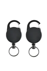 [YFFSFDC] キーリール 強力リールキーホルダー ワイヤー リール リールストラップ 伸縮自在 紛失防止 キーホルダー 2個セット