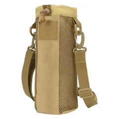 水筒カバー 水筒ケース 水筒 保温 学校 手提げ 肩掛け ペットボトル 遠足 子供 キッズ 大人 保冷 断熱 調節可能 おしゃれ ストラップ 水筒 保温 水筒カバー 通勤 通学 アウトドア キャンプ (カーキ色)