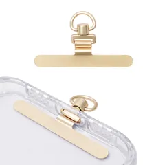 スマホストラップホルダー 【2024革新版 極薄0.2mm・360°旋回式】 金属製タグパッチ ステンレス鋼 メッキ仕上げ 薄型で丈夫10kgまでの荷重量 スマホショルダー ちぎれない 全機種対応 充電の影響なし 落下紛失防止 スマホケースに挟む 素晴らしいデ