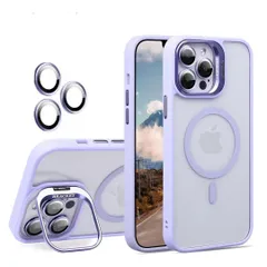 Kanyaku Iphone14Pro用のケース MagSafe対応 レンズ保護 スタンド自由に切替 ワイヤレス充電 耐衝撃 黄ばみなし ストラップホール付き ウインドウシリーズ 6.1 (LKJT-14pro-zi)