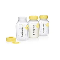 メデラ Medela 母乳ボトル 150ml 3本セット そのまま冷凍・冷蔵 搾乳、保存、授乳を1つのボトルで 電子レンジ利用可 母乳育児をやさしくサポート