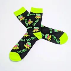 ♧【 crew socks / クルーソックス 】『 kermit / カーミット 』 靴下 / ソックス / セサミストリート / マペットショー〚アメリカン雑貨 アメトイ〛のサムネイル