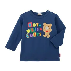 新品 [ミキハウス ホットビスケッツ] 長袖 Ｔシャツ 男の子 女の子 ベビー キッズ 子供服 紺 110cm 73-5201-147