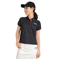 新品 [キャロウェイ] レディース 半袖 ポロシャツ [LOVE シリーズ] / ゴルフ / C24134222 1010_ブラック