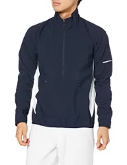 新品 [エスエスケイ] 長袖シャツ 長袖ハーフ ZIP ボンディングジャケット メンズ ネイビー×ホワイト (7010) 日本 S (日本サイズS相当)