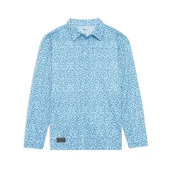 新品 [プーマ] ゴルフ PB グラフィック 長袖 ポロシャツ_63577602_トロピカルブルー_M