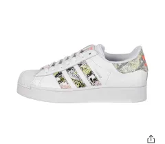 新品 アディダス SUPERSTAR ボールド プラットフォーム 白 プリンティング 220サイズ 実225