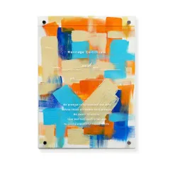 新品 ゲスト参加型ウェディングキャンバス結婚証明書 名入れ ペイントキャンバス 軽量 割れない/LINSL 日本製 【 ブライダル ウェディング 結婚証明書 ノンフレーム 壁掛け 立てかけ ゲスト参加 インテリア モダン アクリル リンスル 】w0001 (A