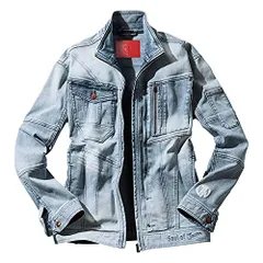 新品 [自重堂] Jawin ジャウィン ストレッチジャンパー 53000 長袖 ブルゾン 通年 作業服 コーデュラ デニム M 173ヴィンテージブルー