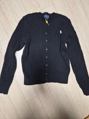 ポロ ラルフローレン ケーブル ニット カーディガン ブラック XL(16)