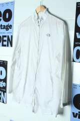 (2XL) ザノースフェイス ジップアップ ウィンドブレーカー アウター ジャケット 白 超軽量 -17781