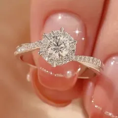 925シルバー 1ct モアサナイト オープンリング  ■2232