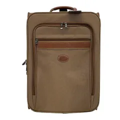 LONGCHAMP(ロンシャン) キャリーバッグ - ベージュ×ダークブラウン×ブラウン TSAなし/本体ダイヤルロックなし レザー