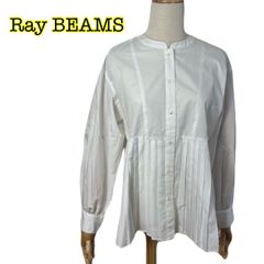 Ray BEAMS ギャザー ハイネック ブラウス プルオーバー ホワイト系 
