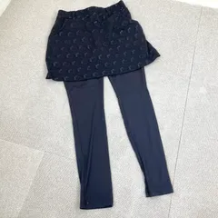 【マリクレール】 ゴルフ スカート L ブラック 黒 marie claire　ストレッチ　ウエストゴム インナーパンツ　タイツ 一体型