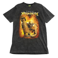 MEGADETH メガデス 'Arsenal of' バンドTシャツ メンズL 新品未使用 アーセナル オブ メガデス Vic Rattlehead 100%コットン 石川洗加工 ブラック オフィシャルライセンス【Tシャツ】/IA210