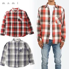 【mnml/ミニマル チェック ネルシャツ/Vintage Flannel Drop Shoulder Shirt 18ml-aw747f｜ヴィンテージ加工 フランネル ストリート メンズのサムネイル