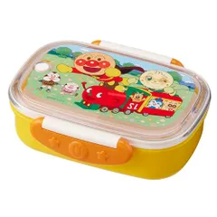 新品 レック アンパンマン 抗菌 ロック式 おべんとう箱 360mL (イエロー) エア調整弁付き/日本製/電子レンジ 食洗機 OK/中子付き