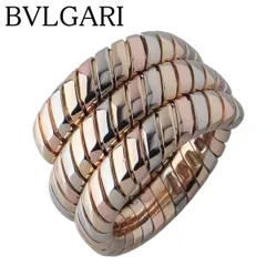 ブルガリ トゥボガス リング スリーカラー 約14号 750PG/WG/YG 箱 新品仕上げ済 BVLGARI【25103】