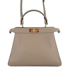 FENDI アイシーユー ミディアム ダブグレー グレージュ べっこう 