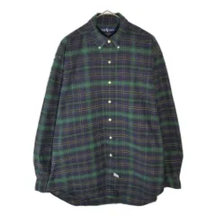 90年代 Polo by Ralph Lauren ポロ ラルフローレン ボタンダウン 長袖シャツ マドラスチェック マルチカラー(メンズ L)中古 古着 X5265