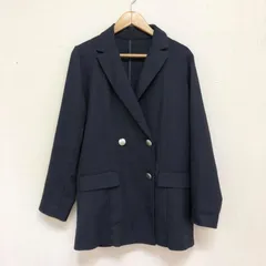 訳あり N. ナチュラルビューティーベーシック リスタビュールテーラードダブルジャケット 《S Size Line》 リネンライクテーラードジャケット 小柄さん向け 紺 M 春夏