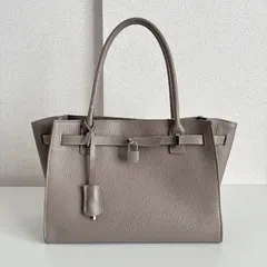 傳濱野 ハマノ HAMANO ハンドバッグ アイボリー ベージュ ミーティア レザー 鍵付き シルバー金具 フォーマル カジュアル