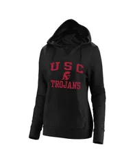 チャンピオン レディース アウター パーカー・スウェット プラスサイズ パーカー Champion Womens Black USC Trojans Plus Size Heart Soul Notch Neck Pullover Hoodie Black ブ