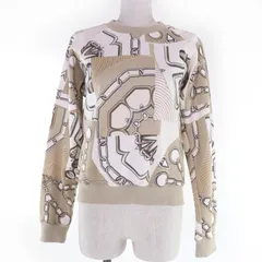 極美品☆HERMES エルメス 4H4623DG カレイドスコープ・エフェクト コットン100％ スウェット ベージュ系 38 箱付き フランス製 正規品 レディース 極美品☆HERMES エルメス 4H4623DG カレイドスコープ・エフェクト