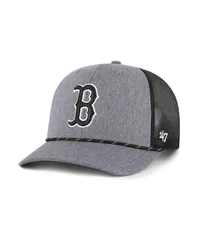 47 ブランド メンズ アクセサリー 帽子 47 Brand Mens Charcoal Boston Red Sox Carbon Rope Trucker Adjustable Hat Charcoal チャコール