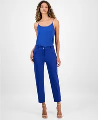 バースリー レディース ボトムス カジュアルパンツ パンツ Bar III Womens Compression HighRise StraightLeg Pants Dark Cobalt コバルト
