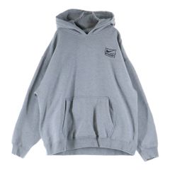 NIKE (ナイキ) ×STUSSY NRG WASHED HOODIE ウォッシュドフーディー スウェットプルオーバーパーカー グレー DJ9488-063