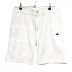 カッパ ハーフパンツ 白 建物総柄地模様 ストレッチ メンズ L ゴルフウェア Kappa