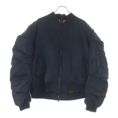 NO BRAND (ノーブランド) MA-1 ZIPUP NYLON JACKET ジップアップナイロンジャケット ブラック