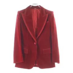 GUCCI (グッチ) ベルベット ピークドラペルシングルジャケット レッド 673899 ZAHW8のサムネイル