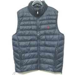 美品 POLO RALPH LAUREN ポロラルフローレン 中綿ベスト 0200014380 M ネイビー メンズ 古着 中古 USED