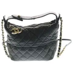 CHANEL (シャネル) マトラッセ ココマーク ラムスキン レザー 2WAY ハンド チェーンショルダーバッグ ゴールド金具 ブラック 18番台