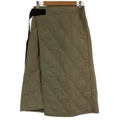 美品 ZUCCa ズッカ キルティング ダウン ロングスカート サイズM グレージュ レディース 古着 中古 USED