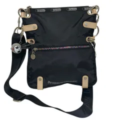 新品同様 tokidoki for LESPORTSAC トキドキ レスポートサック コラボ ショルダーバッグ ブラック レディース 古着 中古 USED