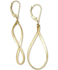 イタリアン ゴールド レディース アクセサリー ピアス・イヤリング Italian Gold Polished Oval Drop Earrings in 14k Gold ゴールド