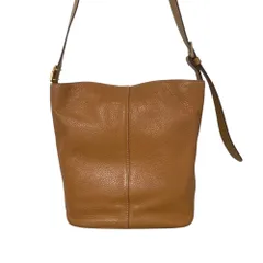 美品 BURBERRYS バーバリー 裏地ノバチェック レザー ワンショルダーバッグ キャメル レディース 古着 中古 USED