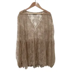 美品 EMILIO PUCCI エミリオプッチ ロングスリーブ レースブラウス サイズ42 ベージュ レディース 古着 中古 USEDのサムネイル