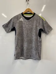 ピD138⚫︎adidas⚫︎アディダス⚫︎半袖シャツ⚫︎スポーツ⚫︎総柄⚫︎メンズ⚫︎ size表記なし⚫︎灰×黒