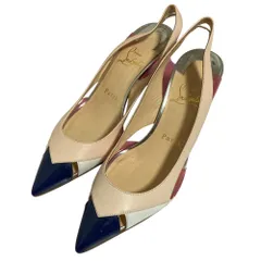 良品 Christian Louboutin クリスチャンルブタン ポインテッドトゥ スリングバックパンプス サイズ35.5 22.5cm相当 マルチカラー レディース 古着 中古 USED