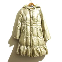 美品 M'S GRACY エムズグレイシー フレア ダウンコート サイズ40 ベージュ レディース 古着 中古 USEDのサムネイル