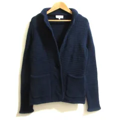 良品 MACKINTOSH LONDON マッキントッシュロンドン ニットテーラードジャケット サイズ38 ネイビー レディース 古着 中古 USEDのサムネイル