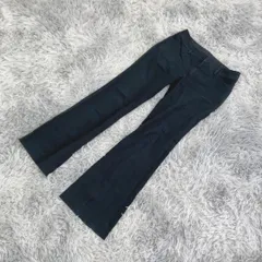 【masaique】ストレッチ フレアパンツ (36) カジュアル 上品 黒系のサムネイル