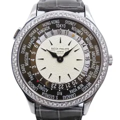 【栄】パテック フィリップ コンプリケーション ワールドタイム 腕時計 7130G-001 2014年 750WG レザー ダイヤ ギャラのサムネイル