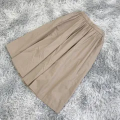 【完売】UNIQLO フレアスカート ウエストゴム (Ｓ) カジュアル ベージュ