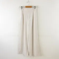 グレイル GRL センタープレスワイドタックパンツ ロング オフホワイト 白 XS *A876